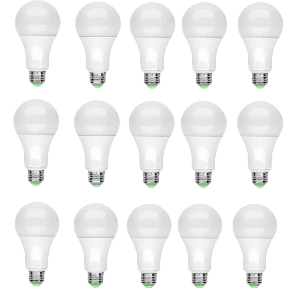 15x A19 LED Light Bulbs 15W/100 Watt Equivalent 6500K Replace Daylight White E26