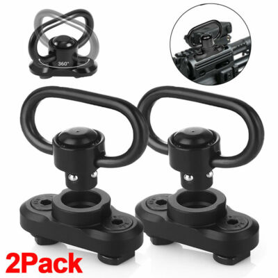 2 Pack 1.25'' M-LOK Quick Release Sling Mount Push Button MLOK QD Sling Adaptor