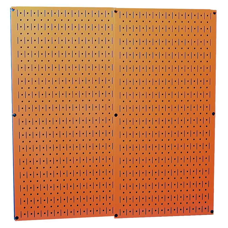 Metal Pegboard Panels Wall Tool Storage Board Heavy Duty Steel 32x32 Orange