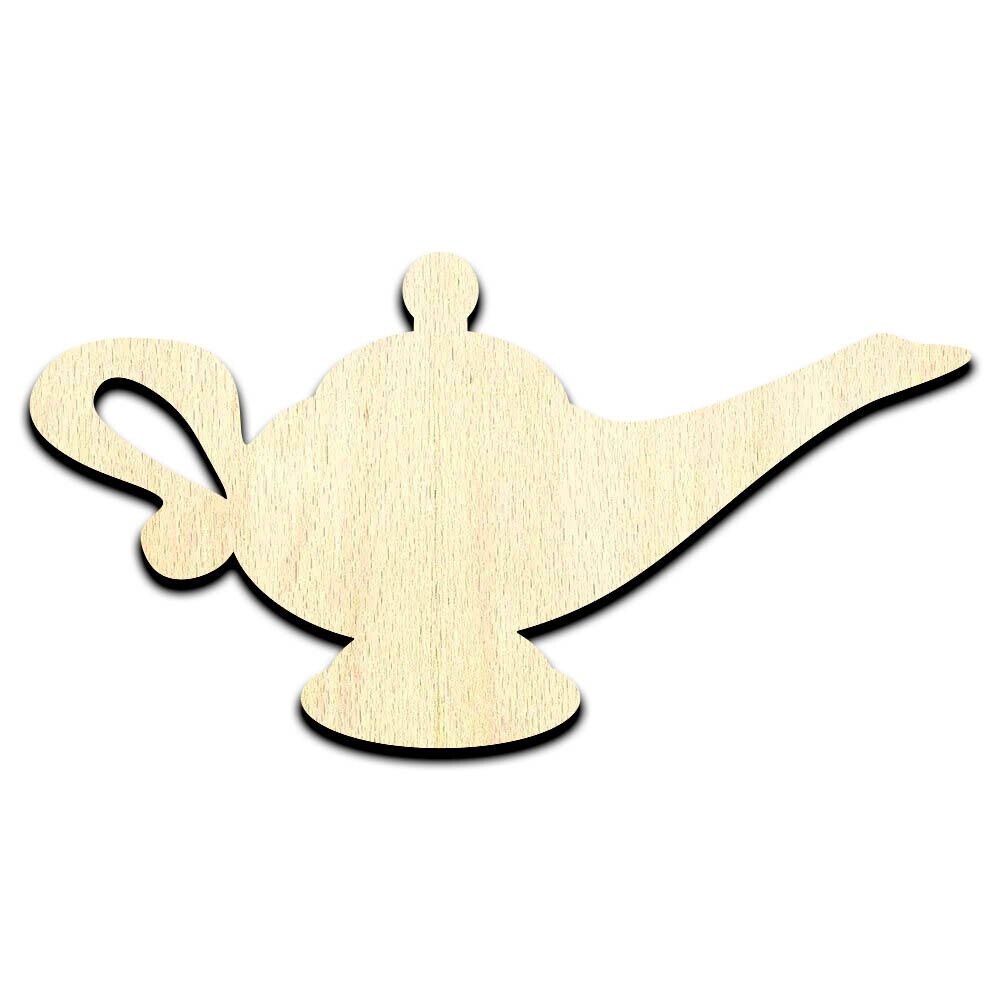 Genie Lamp Laser Cut Out Unfinished Wood Shape Craft Supply
