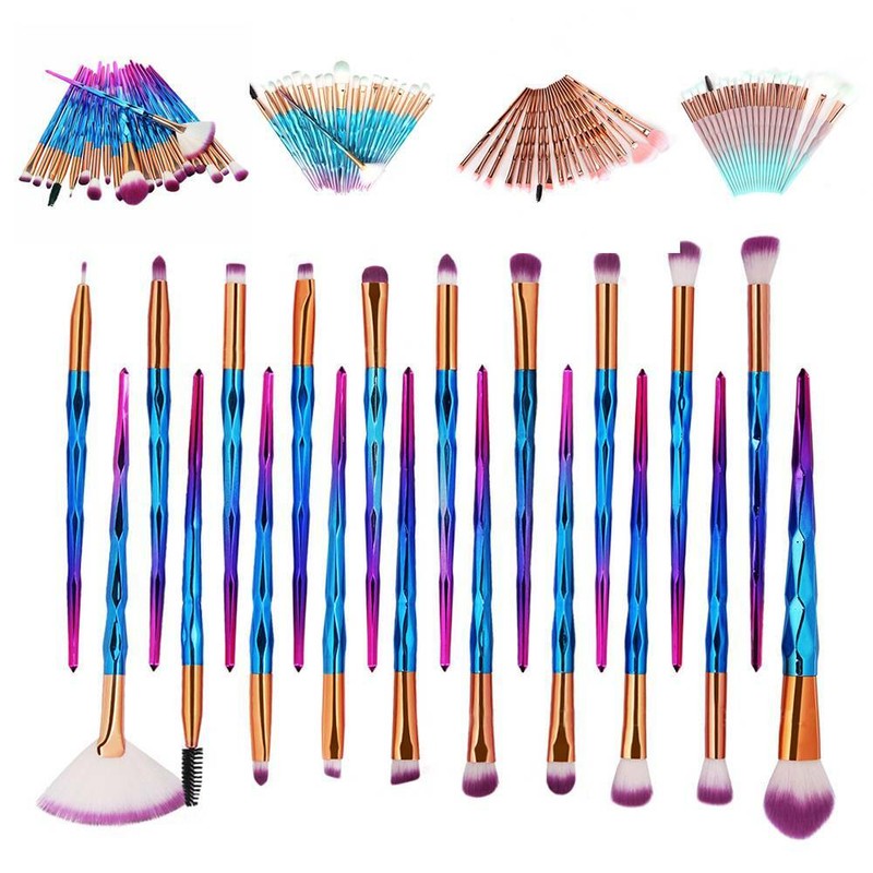 20 Einhorn Make -up Bürsten Werkzeuge Pulver Blusher Pinsel-Set Damen Mehrfarbig