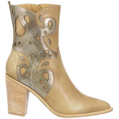 

Женские бежевые повседневные ботинки с острым носком Lucchese Twyla Metallic BL7053, Бежевый, Lucchese Twyla Metallic Pointed Toe Booties