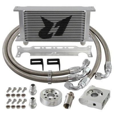 19 Row Oil Cooler Kit Thermostatic For Subaru BRZ Scion FR-S FA20 Toyota GT86 SL