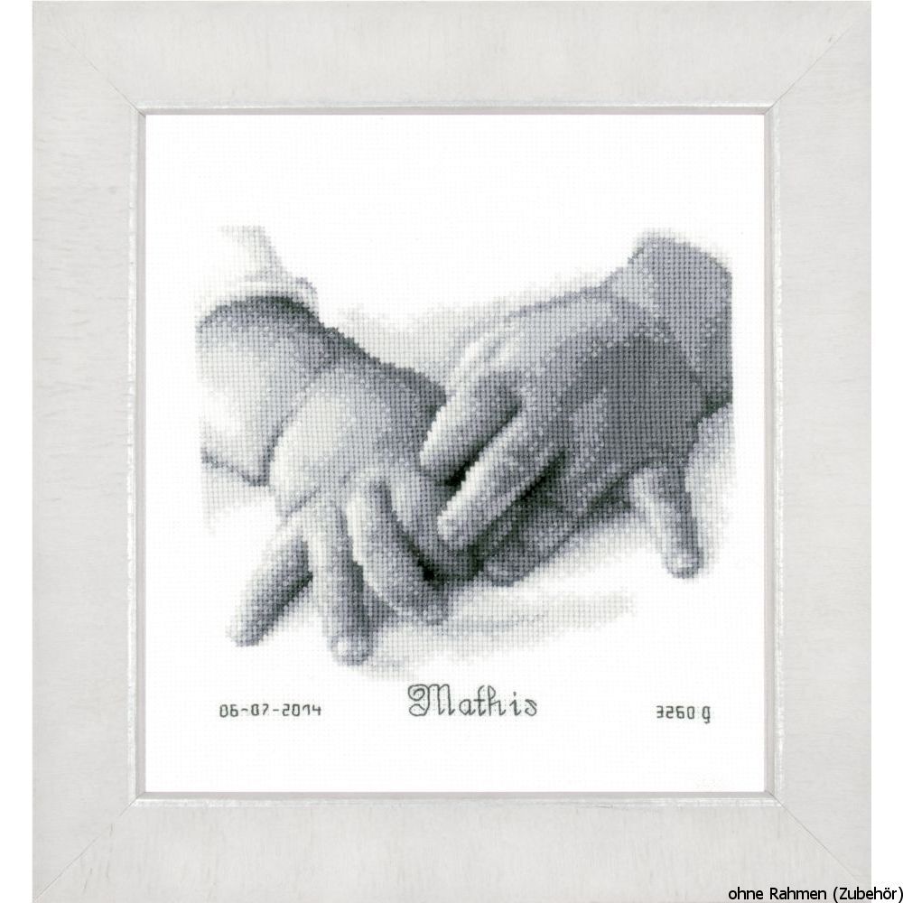 Vervaco Counted cross stitch kit Baby hands, DIY