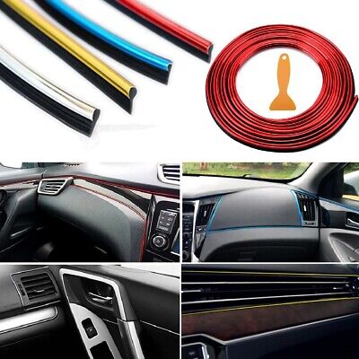 Universal Red Car Gap Fillers Molding Line Decor Accessories