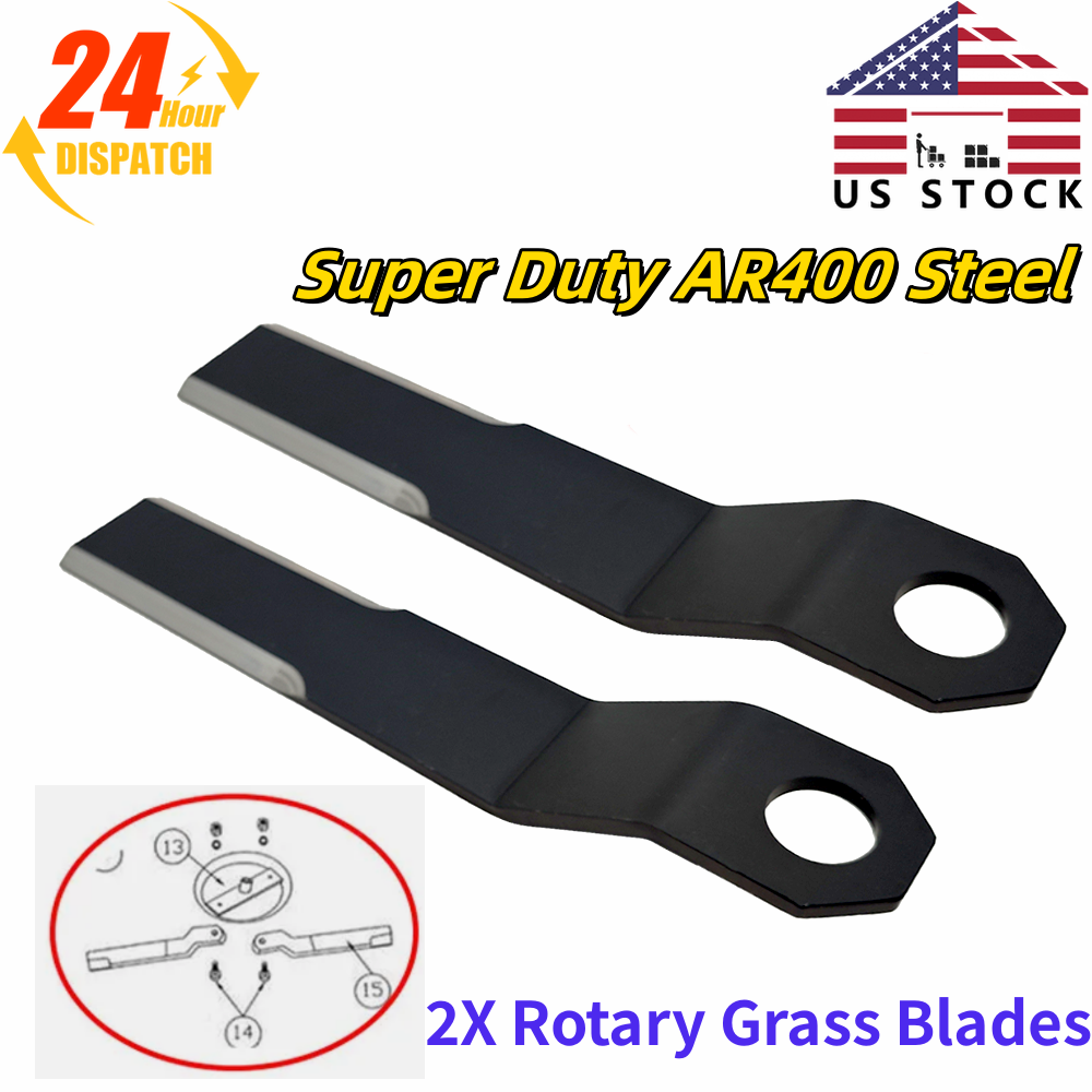 For Skidsteer Mower King Brush Hog AR400 Steel Blades Rotary Grass Cutter US