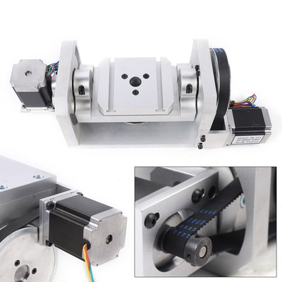 CNC Indexing Head CNC 4th Axis 5th Axis Rotary Axis 98MM Center Height Aluminum