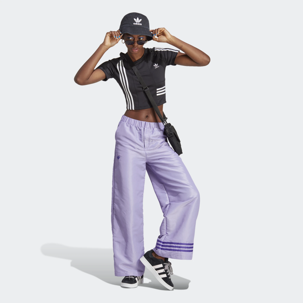 ★adidas★ wide pants purple IC5443 New Adidas Original Womens WIDE LEG PANTS IC5443 ASIAN FIT