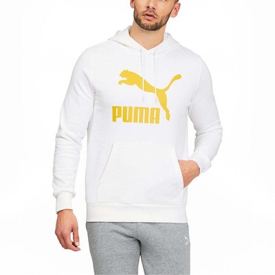 

Мужская толстовка с капюшоном с логотипом Puma Classics Размер  Пальто Куртки Верхняя одежда 533303-57, Белый, Puma Classics Logo Hoodie