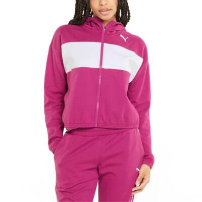 

Puma Modern Sports Full Zip Hoodie Женская розовая повседневная верхняя одежда 847106-14, Розовый