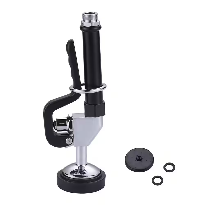 Commercial Pre Rinse Sink Sprayer Replacement Kitchen Faucet Black 1.42 GPM