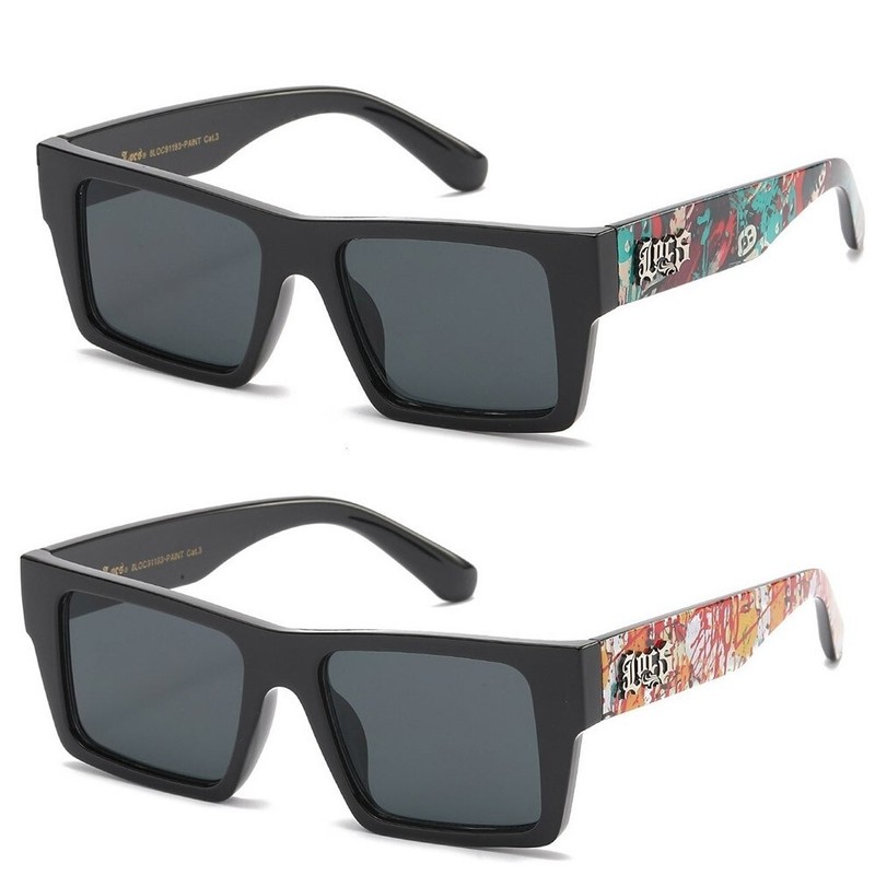 Lunettes De Soleil Locs Gangster Rap Poker Rappeur Motard 8loc91193-Paint