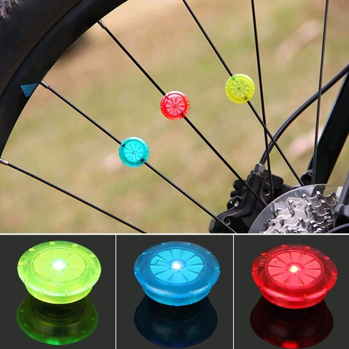 Bike Wheel Lights Led Fits Any Spoke Rim Tires Safety Warnin