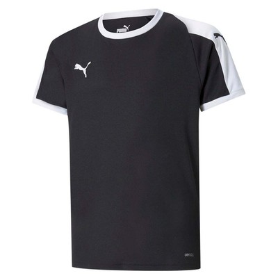 

Футболка Puma Liga Logo с круглым вырезом и короткими рукавами для мальчиков, молодежная, черная 70341803, Черный, Puma Liga Logo Crew Neck Short Sleeve Soccer Jersey Youth