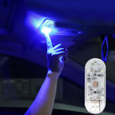 Magnetic LED Touch Light USB Charging Car Lighting Ambient Lamp With Strobe Mode