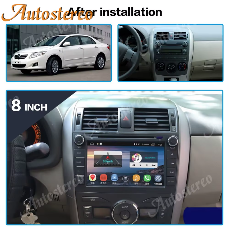 Android System Car GPS Navigation Stereo DVD Player for Toyota Corolla 2007-2013