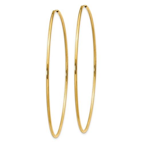 Pre-owned Goldia 14k 1.25mm Endless Hoop Earring In Yellow