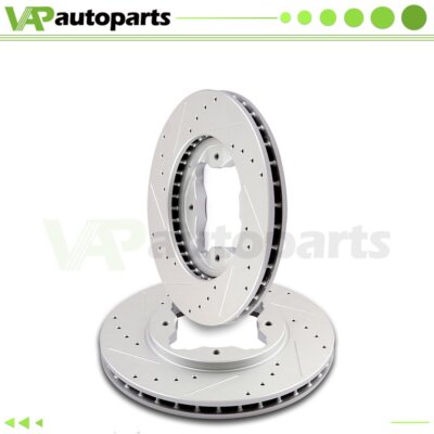 Front Brake Rotors Discs For Acura CL Honda Accord Slotted Drilled And Slotted