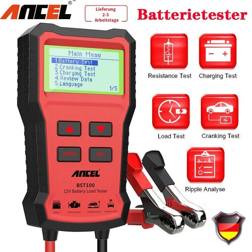 BST100 12V Auto Batterietester Digital PKW OBD KFZ Diagnosegerät Akku Testgerät
