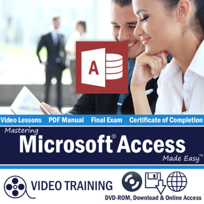 Learn Microsoft ACCESS 2013 2010 Training Tutorial DVD-ROM Course 111 Lessons