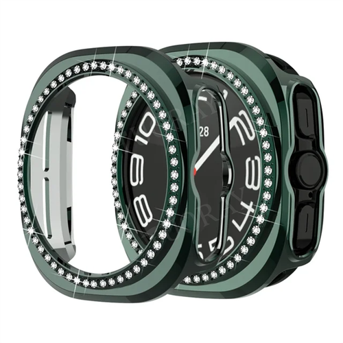 For Samsung Galaxy Watch Ultra 47mm Diamond Bling PC Case Cover Screen Protector