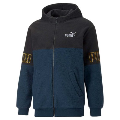

Puma Power Winterized FullZip Hoodie Мужская синяя повседневная верхняя одежда 67477473, Синий