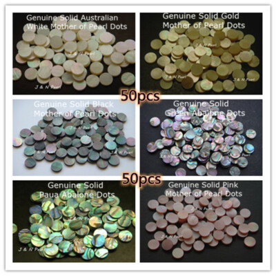 50pcs,1.5-12mm Abalone & Mother of Pearl Inlay Dots for Guitar Banjo Ukulele