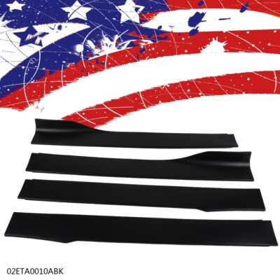 4Pcs Fit For Universal Car Side Skirt Extension Rocker Panel Body Lip Splitters