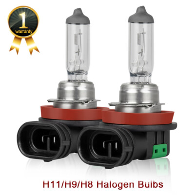 2x H11 Halogen 55W 12V Low-Beam Car/Auto Headlight/Fog/Driving Light Bulbs Lamp