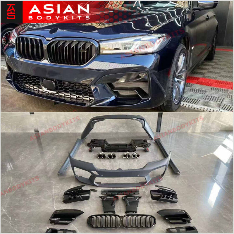 Body Kit For Bmw 5 Series G30 Lci 2020+ M5 Style Front Bumper Rear Diffuser