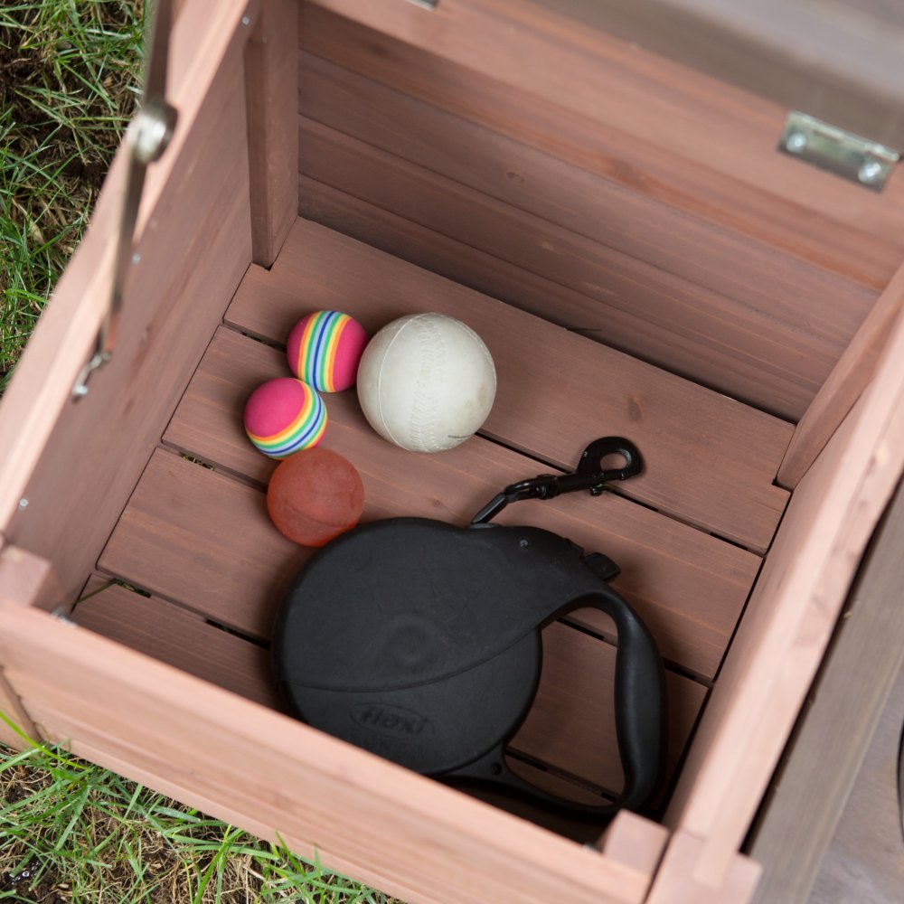 A-Frame Dog Includes Food Bowl and Storage Compartment Outdoor Kennel Shelter