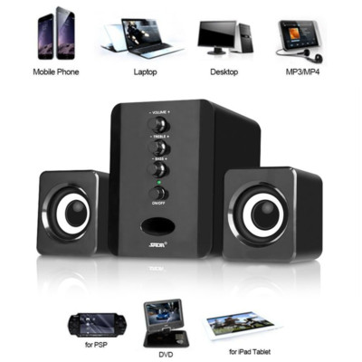 USB 2.1 Computer Speakers System Desktop PC Laptop Stereo Audio Player Subwoofer