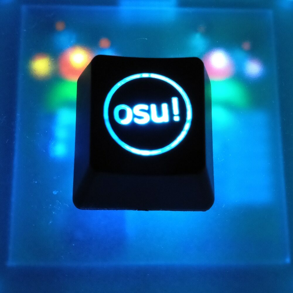 2 Pieces Set OSU! Rhythm Game Keycaps for Cherry Keyboard Backlit Mechanical PC