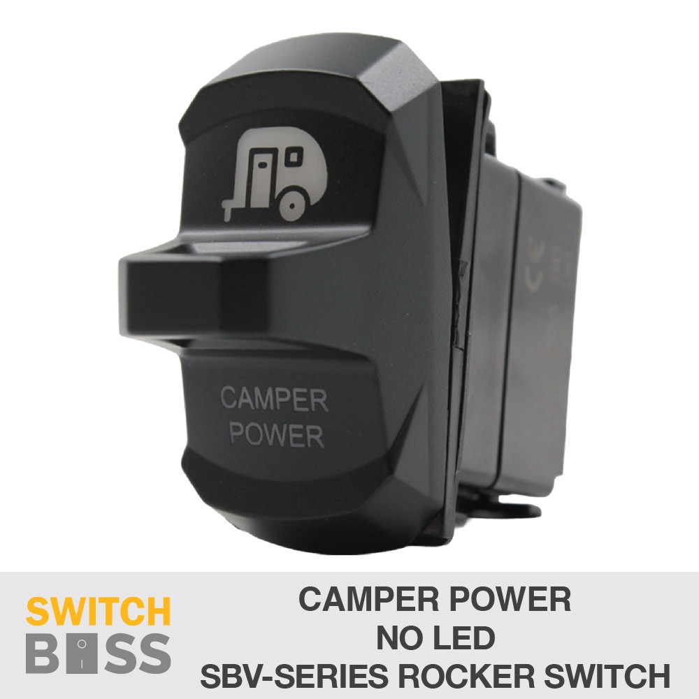 Camper Power LASER ETCHED SBV-Series Rocker Switch - NO LED 12v 24v On-Off SPST