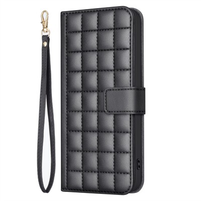 For Redmi A3 Note13 Pro K70 Fashion Plaid Pattern Leather Wallet Card Phone Case