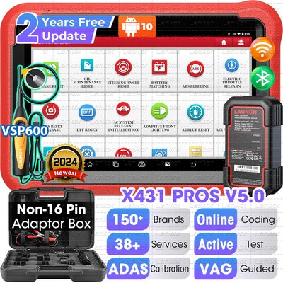 LAUNCH X431 Pro V5.0 Elite Bidirectional Car Diagnostic Scanner Key Coding Tool