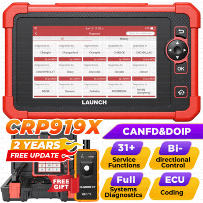 2024 LAUNCH X431 CRP919X BT PRO Bidirectional Car Diagnostic Scanner K Coding