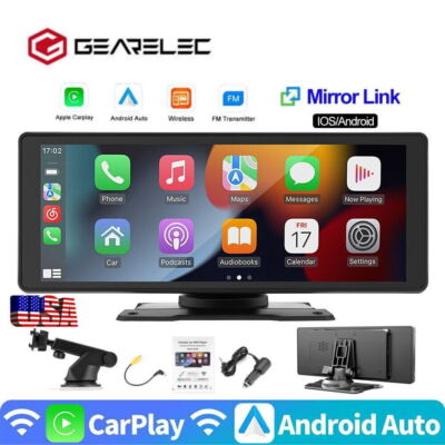 10.26'' Wireless Apple Carplay Android Auto Portable Car Stereo GPS Navigation US