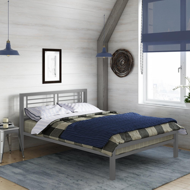 Platform Bedroom Furniture Headboard Kids Silver New