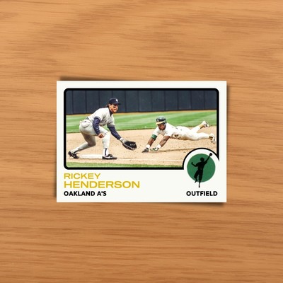 RICKEY HENDERSON A'S Anselmo Azcano Legacy Series Art Card #73ZRHA