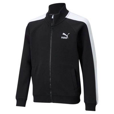 

Спортивная куртка Puma Classics T7 с полной молнией для девочек, размер , повседневная спортивная одежда, Черный, Puma Classics T7 Full Zip Track Jacket Youth