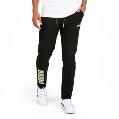 

Puma Power Colorblock Drawstring Sweatpants Mens Black Casual 670425-51, Черный, Puma Power Colorblock Drawstring Sweatpants