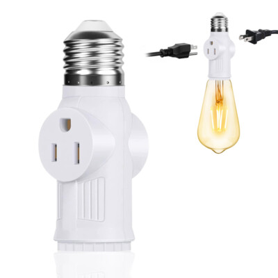 E26 Light Socket to Plug Adapter Light Bulb Plug Adapter Light Socket Converter