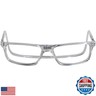 Clic Magnetic Reading Glasses for Men or Women, Computer Readers, Executive (M-XL, Clear, 2.00 Magnification)