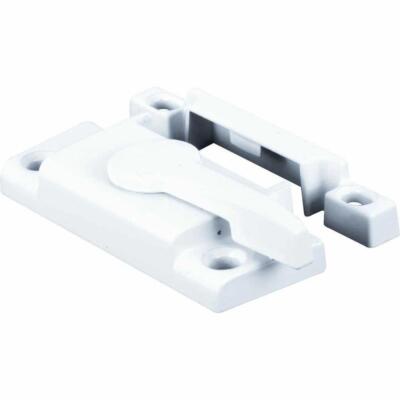 Window Sash Lock Latch White Vertical Single Double Hung Vinyl Durable Hardware