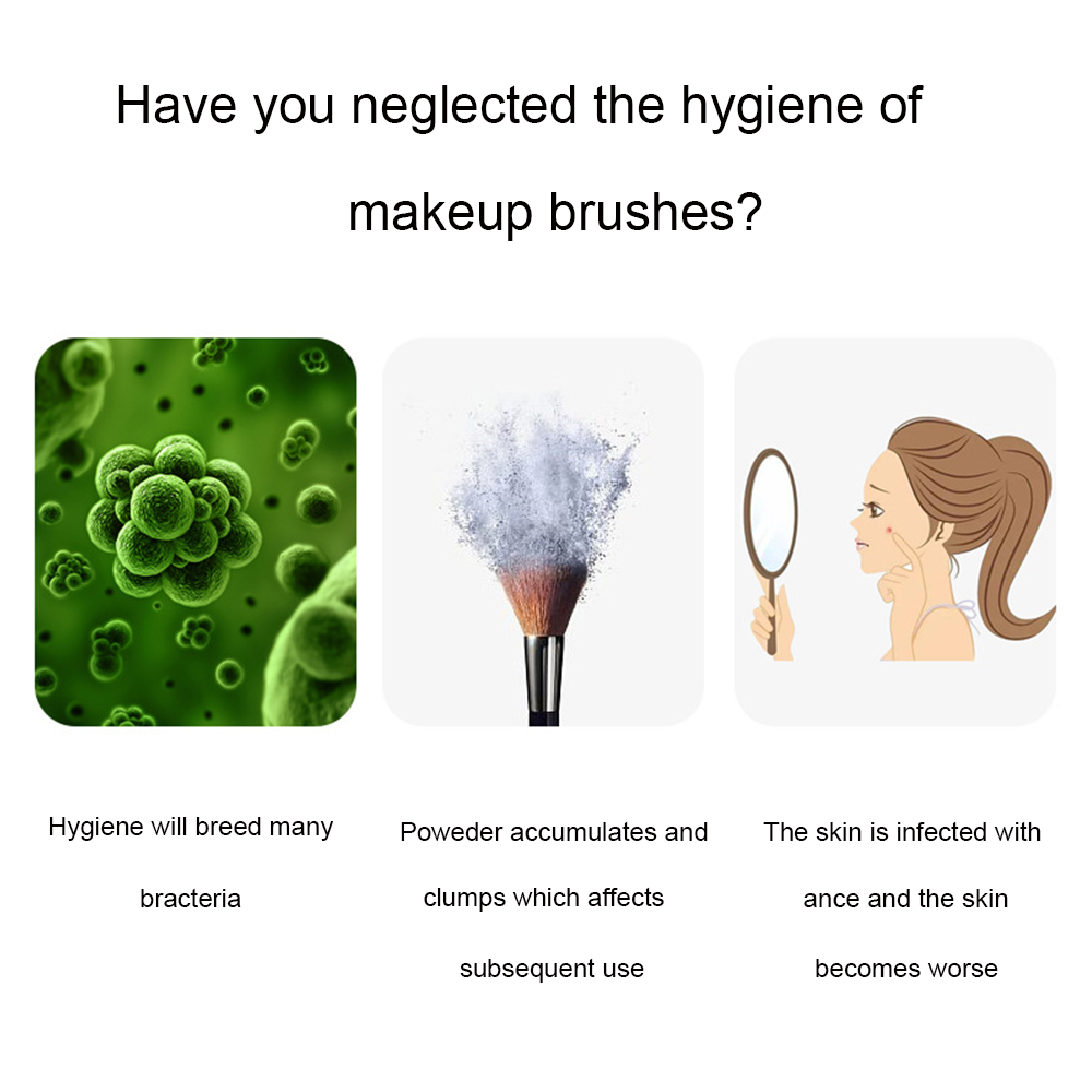 Silicone Makeup Brush Cleaner Pad Washing Scrubber Board Cleaning Mat Tool US