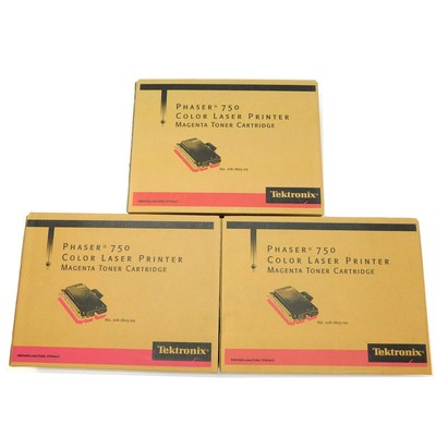 (Lot of 3) NEW Tektronix 016-1805-00 Phaser 750 Printer Magenta Toner Cartridge