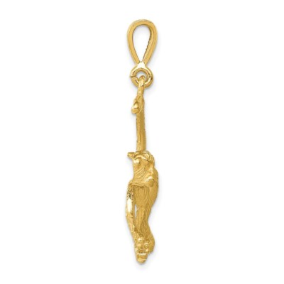 Pre-owned Superdealsforeverything Real 14kt Yellow Gold Monkey Charm