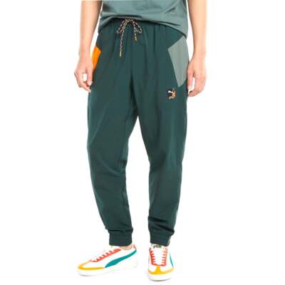 

Puma International Winterized Woven Pants Mens Green Casual Athletic Pants 532, Зеленый, Puma International Winterized Woven Pants