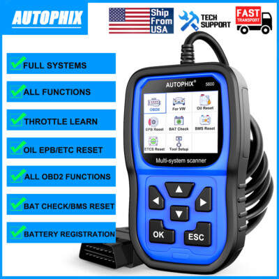 AUTOPHIX 5600 All System Diagnostic OBD2 Scanner ABS EPB Oil TPS Car Code Reader
